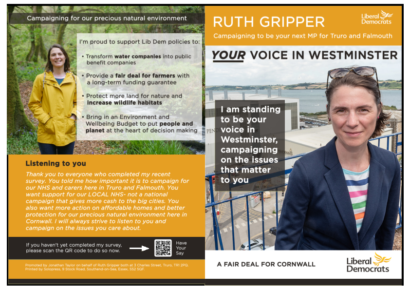 Ruth Gripper Campaign Leaflet