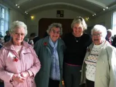 Terrye Teverson with Bernice Allen, Barbara Rogers and Betty Jode (right to left)